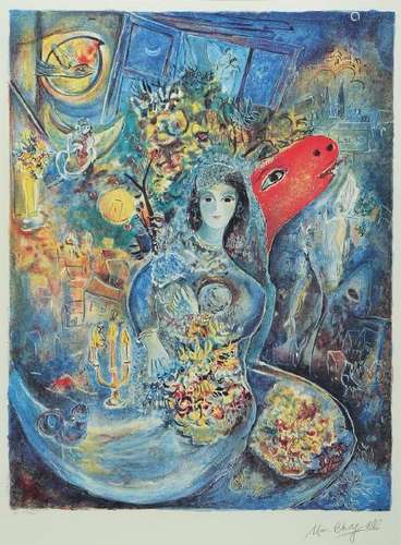 Marc Chagall,1887-1985, lithograph, print sign