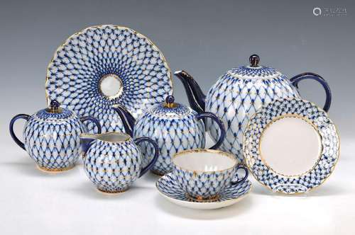 tea set, Lomonossov, St. Petersburg, 20th c., decor