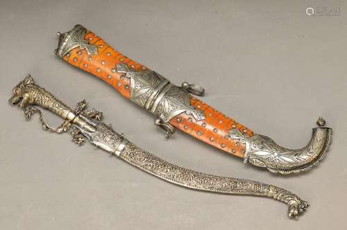 honor Dagger, India/Tibet, around 1870/90, brass