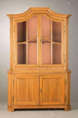 glass fronted cabinet, German around 1790, Walnut