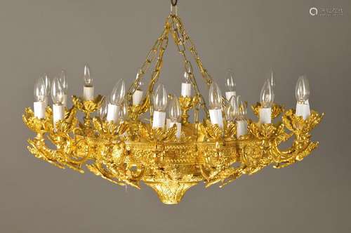 Ceiling lamp, Renaissance style, 1980s, light metal