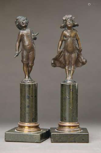 Paul Ludwig Kowalczewski, 1865-1910, two Bronze