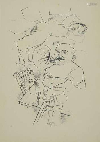 Georges Grosz, 1893-1959, convolute of 3 Lithografien