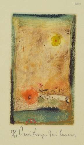 René Carcan, 1925-1993 Brüssel, color etching, signed