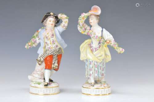 pair of figurines, Meissen, 2.H.20.th. century