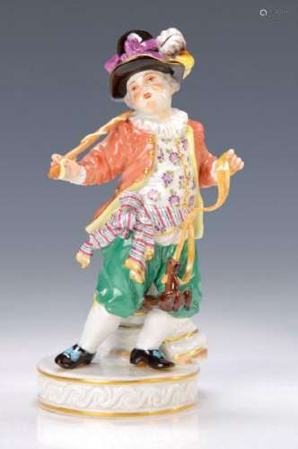 figurine, Meissen, 2.H.20.th. century, boy with