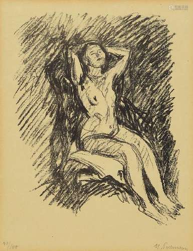 Hans Purrmann, 1880 Speyer-1966 Basel, sittingnude