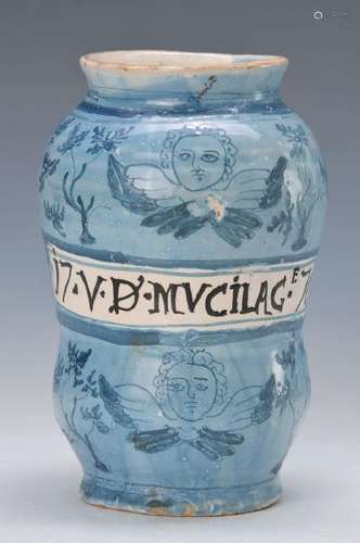 Pharmacy vessel, Italy, around 1776, faience, in