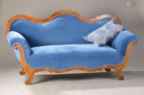 sofa, German, around 1835-45, Biedermeier, walnut and