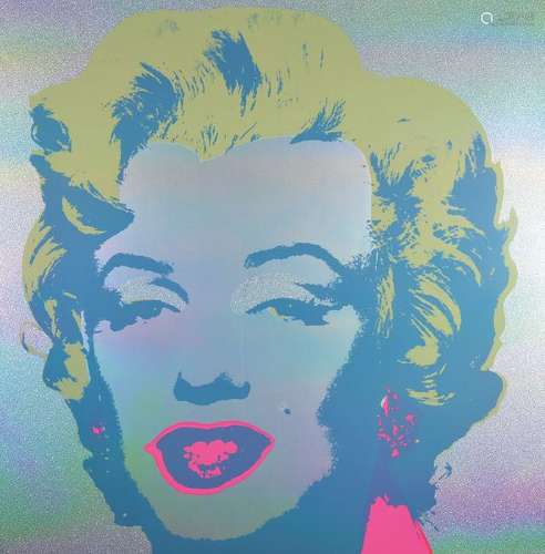 Marilyn Monroe, screen print with diamond dustafter