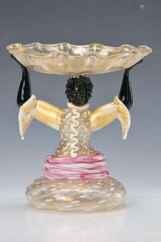 serving bowl, Murano Italy, 20th c., blown glass with