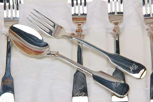 Gourmet-Set, Robbe & Berking, 150er silver plated, 6