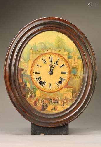 wall clock with so-called Morez work, France, around