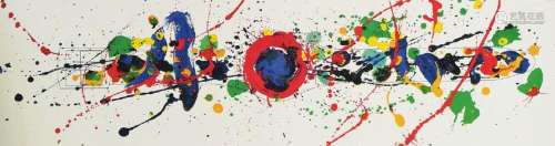Sam Francis, 1923-1994, Swatch, color offset, signed on