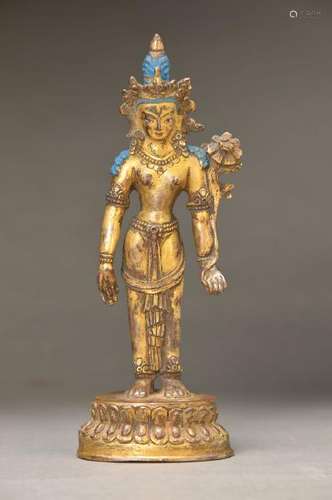 Buddha, Tibet, 19th c., Padmapani, Bronze