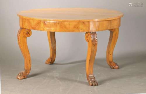 table in Baroque style, 2.h.19.th c., four elegant and