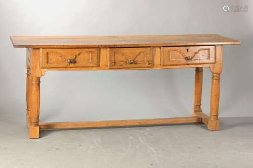 peasant table, Central Germany around 1800, oak massive