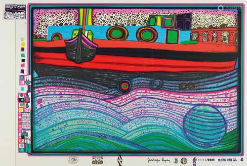 Friedensreich Hundertwasser, 1928-2000, Rain- day on