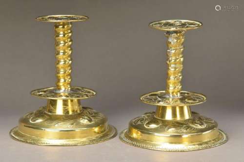 pair of candlesticks of Northern Germany, 2nd half of