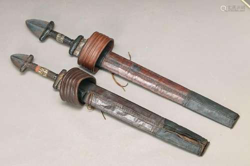 sword, Sudan, Tuareg, around 1880-90, original leather