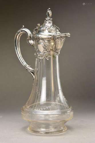 carafe, Bruckmann & Sons, around 1890, sheath 800