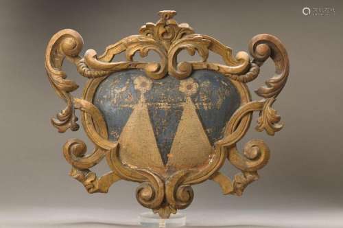 coat of arms, Southern Germany, around 1830, carved