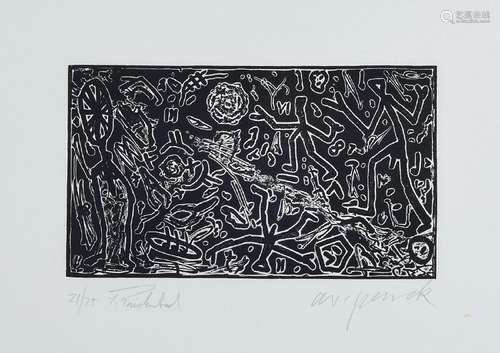 A.R. Penck, 1939-2017, etching, signed and numbered