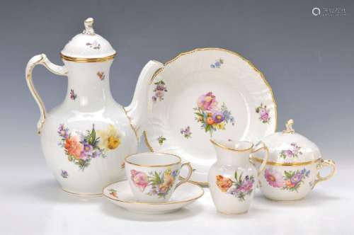 coffee set, Royal Copenhagen, 20th c., embossed