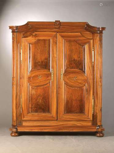 Freiburg Armoire, around 1770/80, walnut massive