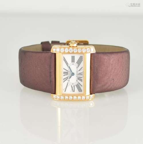 CARTIER Divan 18k gold & diamond set ladies wristwatch