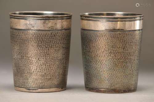 pair of Augsburg Snake skin mugs, probably around