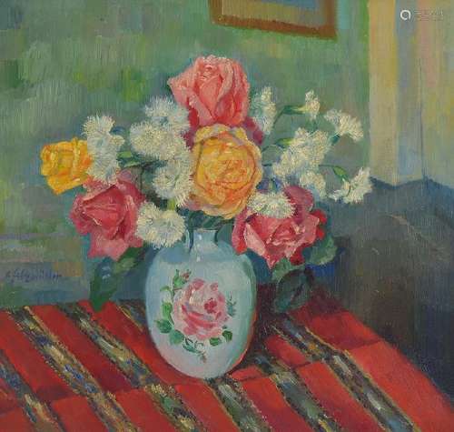 Conrad Felixmüller, 1897-1977, roses and carnations