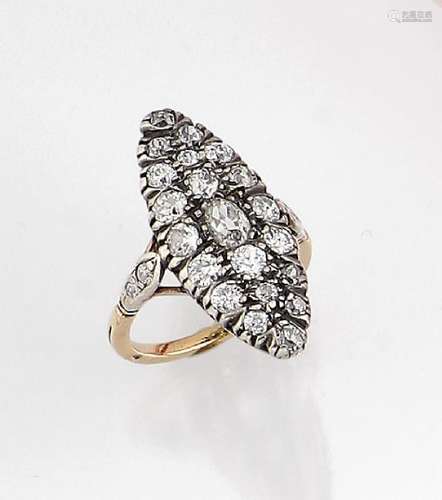 Marquise ring with diamonds, Great Britain approx.