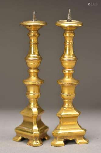 couple of miniature candlesticks, German, around