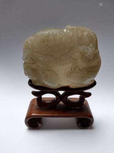 Jade plaque, belt ornament \nJade, featuring Chines…