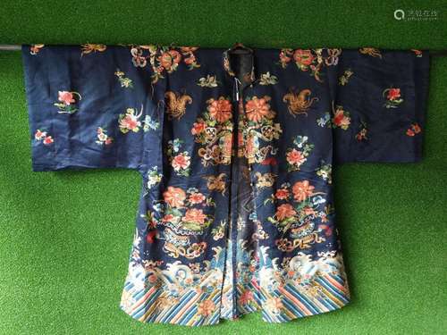 Large Mandarin robe \nEmbroidered silk decorated wi…