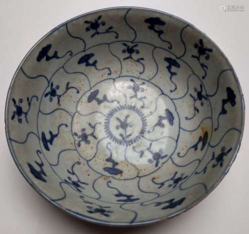 Large Kangxi bowl with shop mark \nPorcelain. China…