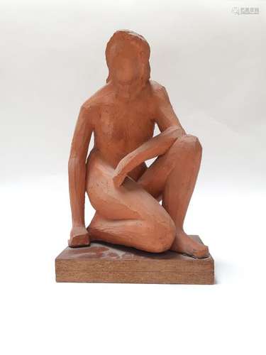 Study of a female nude \nTerracotta sculpture. Fixe…