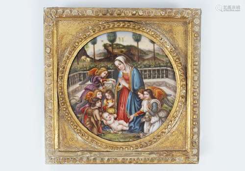 LATE 18TH-CENTURY PAINTED PORCELAIN PLAQUE