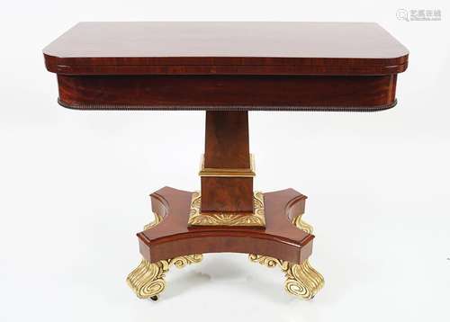 PAIR OF 19TH-CENTURY MAHOGANY GAMES TABLES