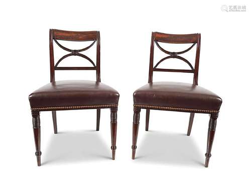 SET OF 10 REGENCY PERIOD MAHOGANY DINING CHAIRS