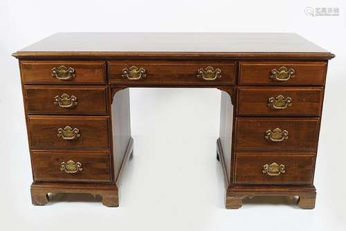 GEORGE III STYLE MAHOGANY PARTNERS DESK