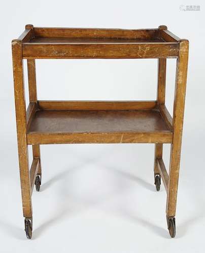 EDWARDIAN TWO TIER TEA TROLLEY