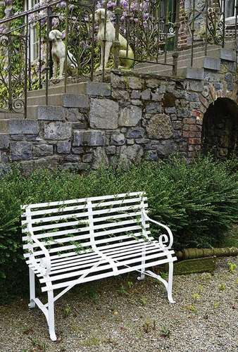 WROUGHT IRON GARDEN BENCH