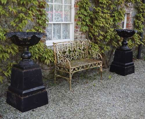 PAIR OF CAST IRON JARDINIÈRES