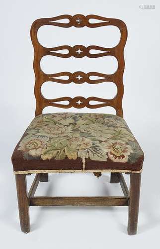 GEORGE III IRISH LADDER BACK CHAIR