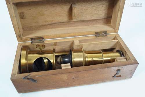 EDWARDIAN TRAVELLING MICROSCOPE