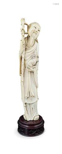 19TH-CENTURY CHINESE IVORY FIGURE