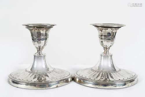 PAIR SILVER CANDLESTICKS