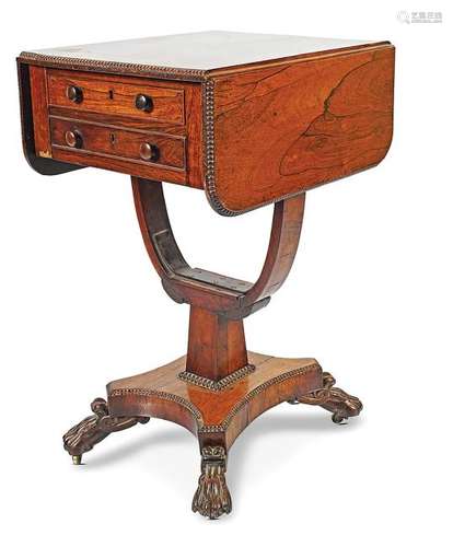 WILLIAM IV ROSEWOOD PEMBROKE TABLE